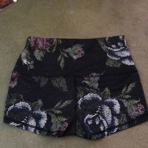 LULULEMON HIGH RISE SPANDEX SHORTS